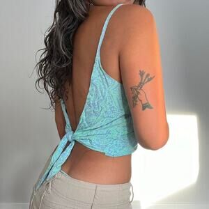 90s tie backless top